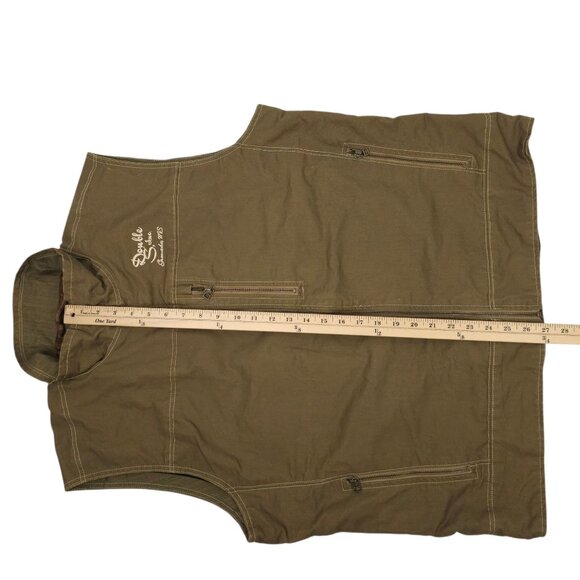 KÜHL Burr Vest Full Zip Mens Size XXL Vintage Patina Dye Khaki Double S Inc Logo - Picture 5 of 16